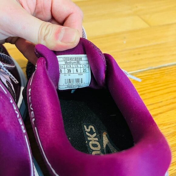 Brooks Womens Plum Pink Purple Revel Running Shoe 1202491B598 Sz 8 US - Picture 4 of 16